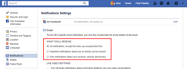 facebook email notification1