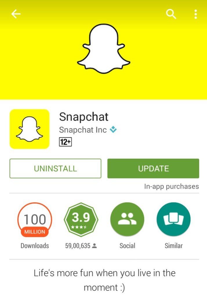 Update-Snapchat-app