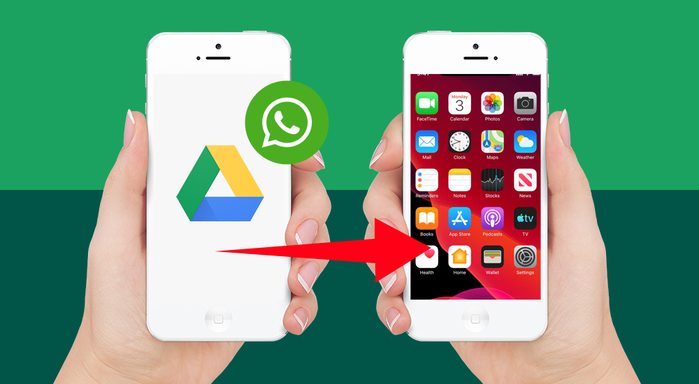restaurer WhatsApp de Google Drive à iPhone