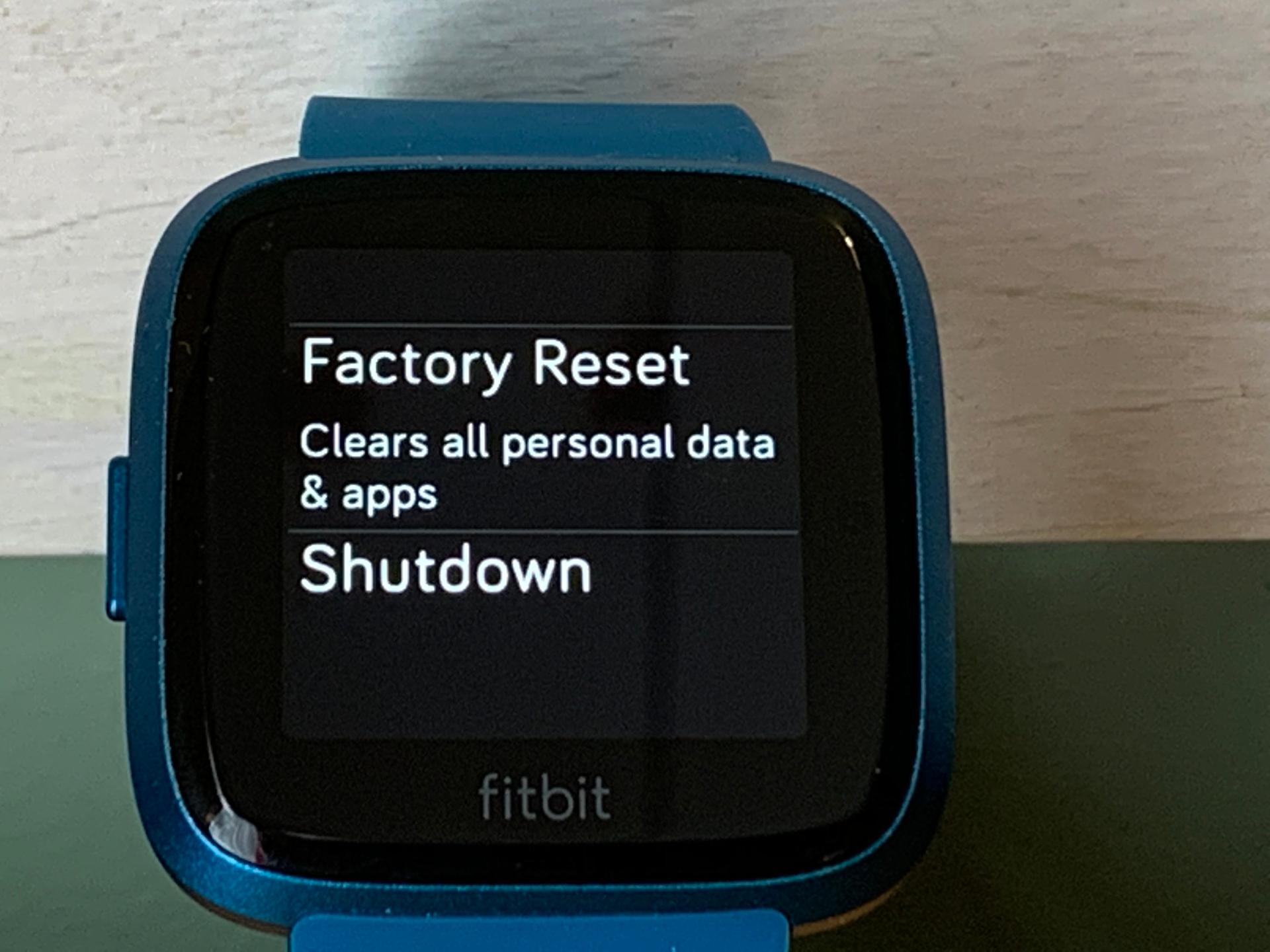 Factory Reset fitbit versa