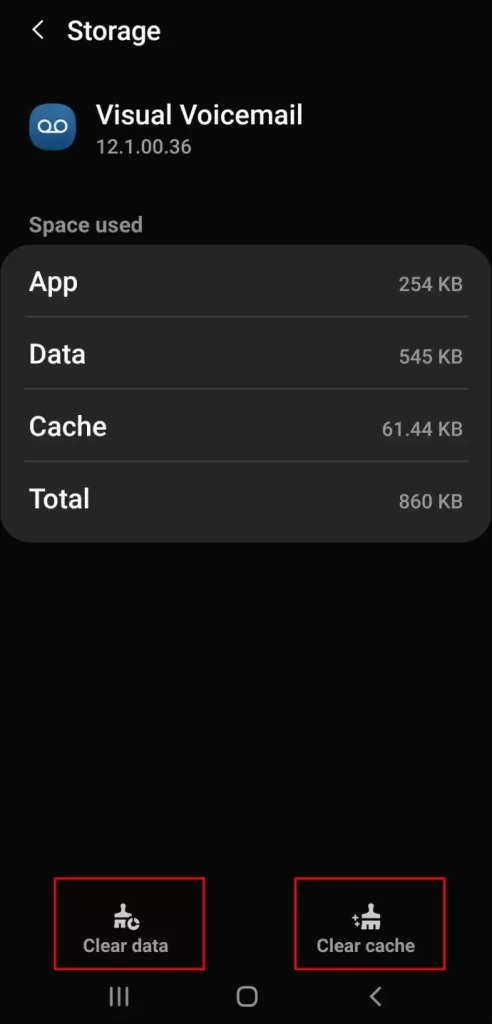 clear-data-cache-of-visual-voicemail