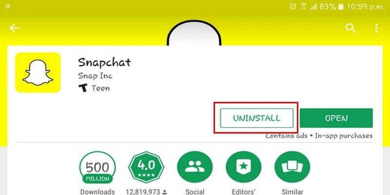 Uninstall-snapchat