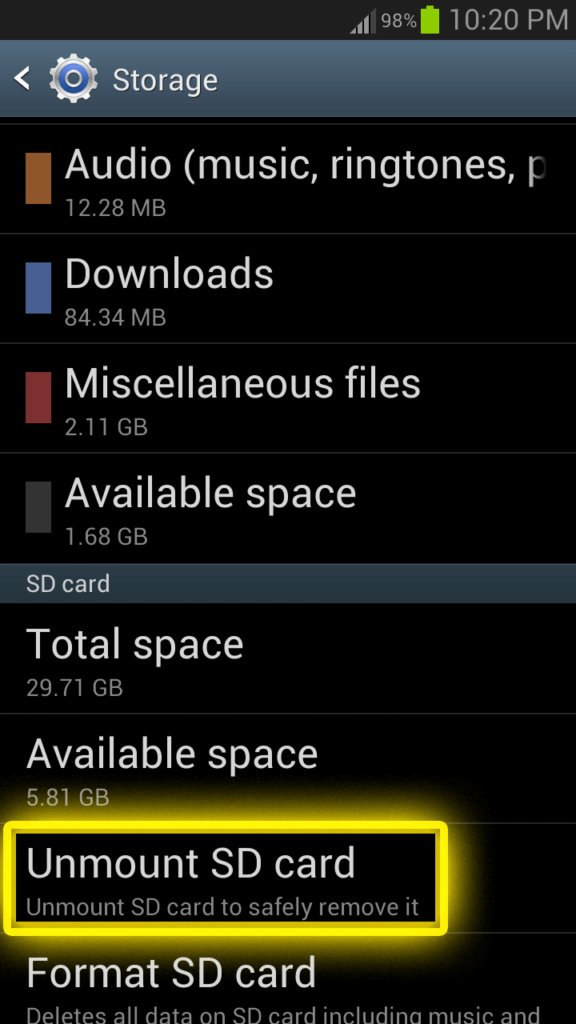 unmount-sd-card