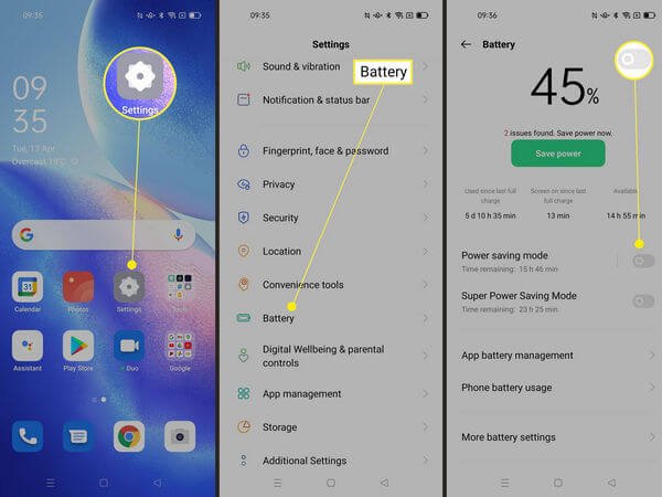 disable-battery-saving-mode