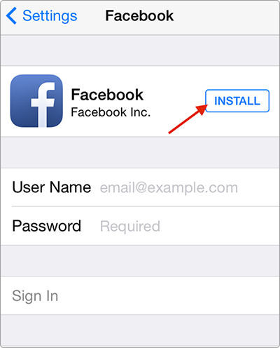 Reinstall-Facebook