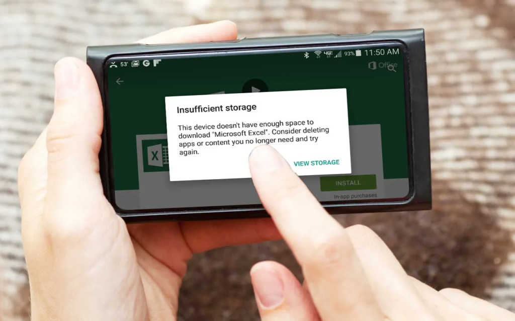 réparer "Stockage disponible insuffisant" Erreur sur Android