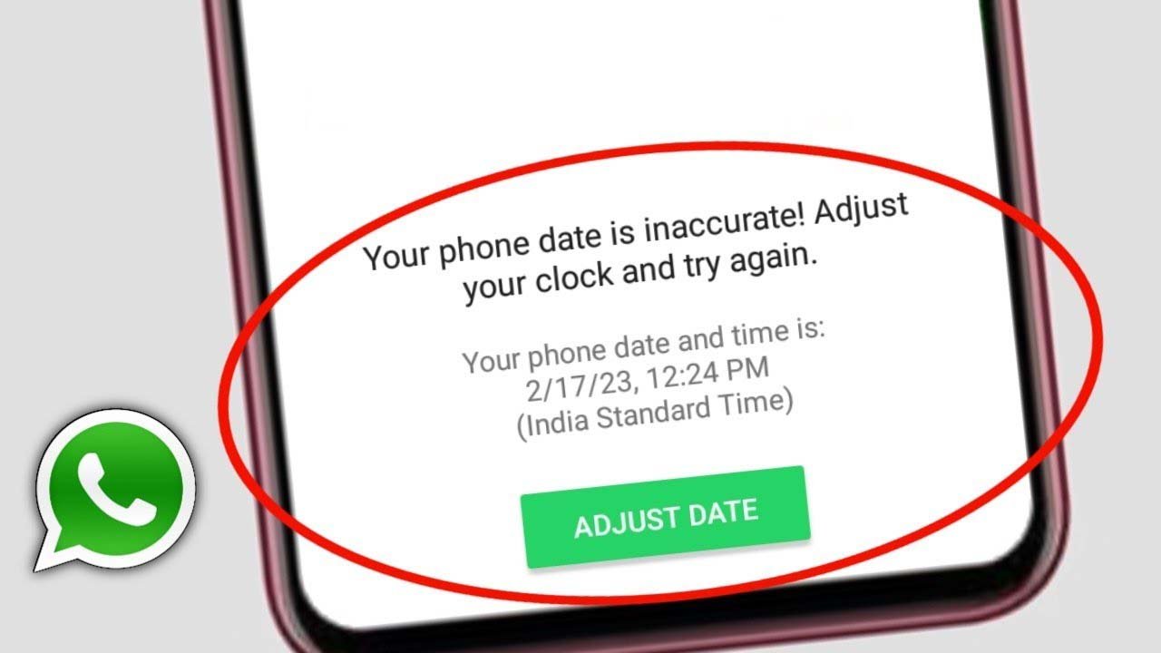 Corriger « Votre date de téléphone est inexacte » Erreur dans WhatsApp